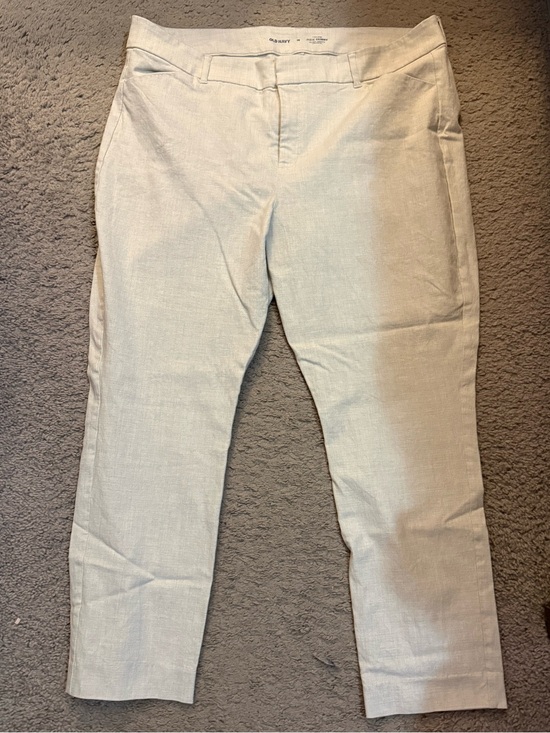 Old Navy Pants - Old Navy high rise pixie skinny cream pants size 18
